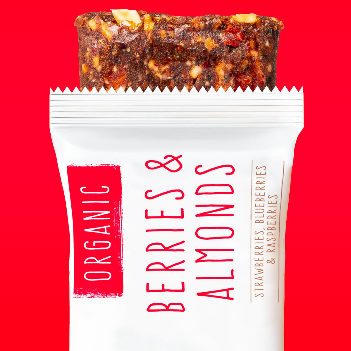 JONESBAR Organic Plant Based Protein Bars Berries & Almonds Pack of 12 | Gluten Free Kosher Vegan Snack