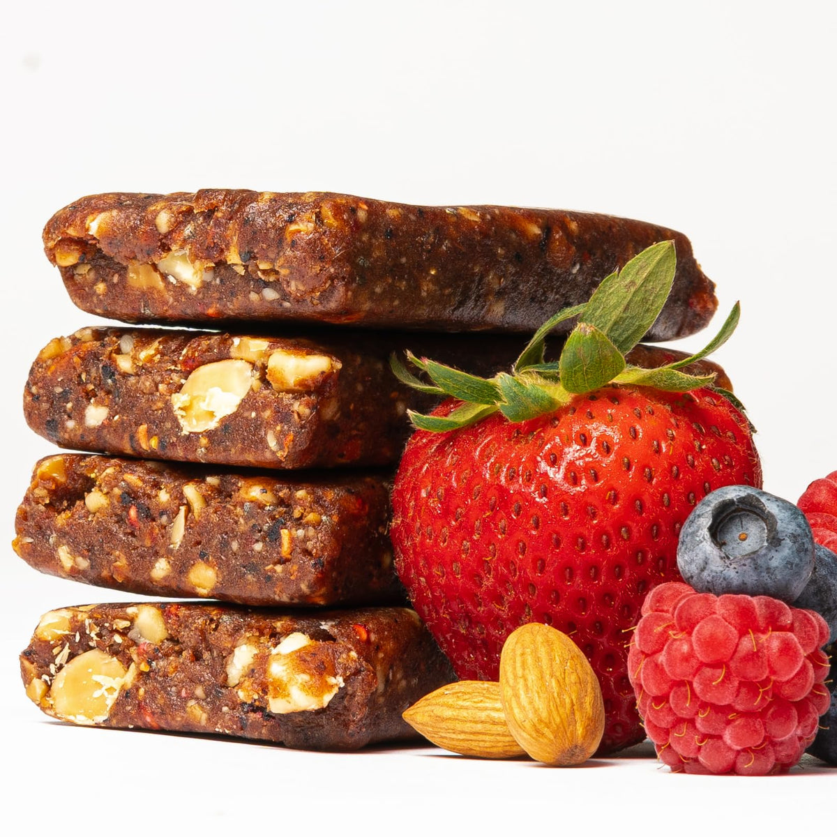 JONESBAR Organic Plant Based Protein Bars Berries & Almonds Pack of 12 | Gluten Free Kosher Vegan Snack