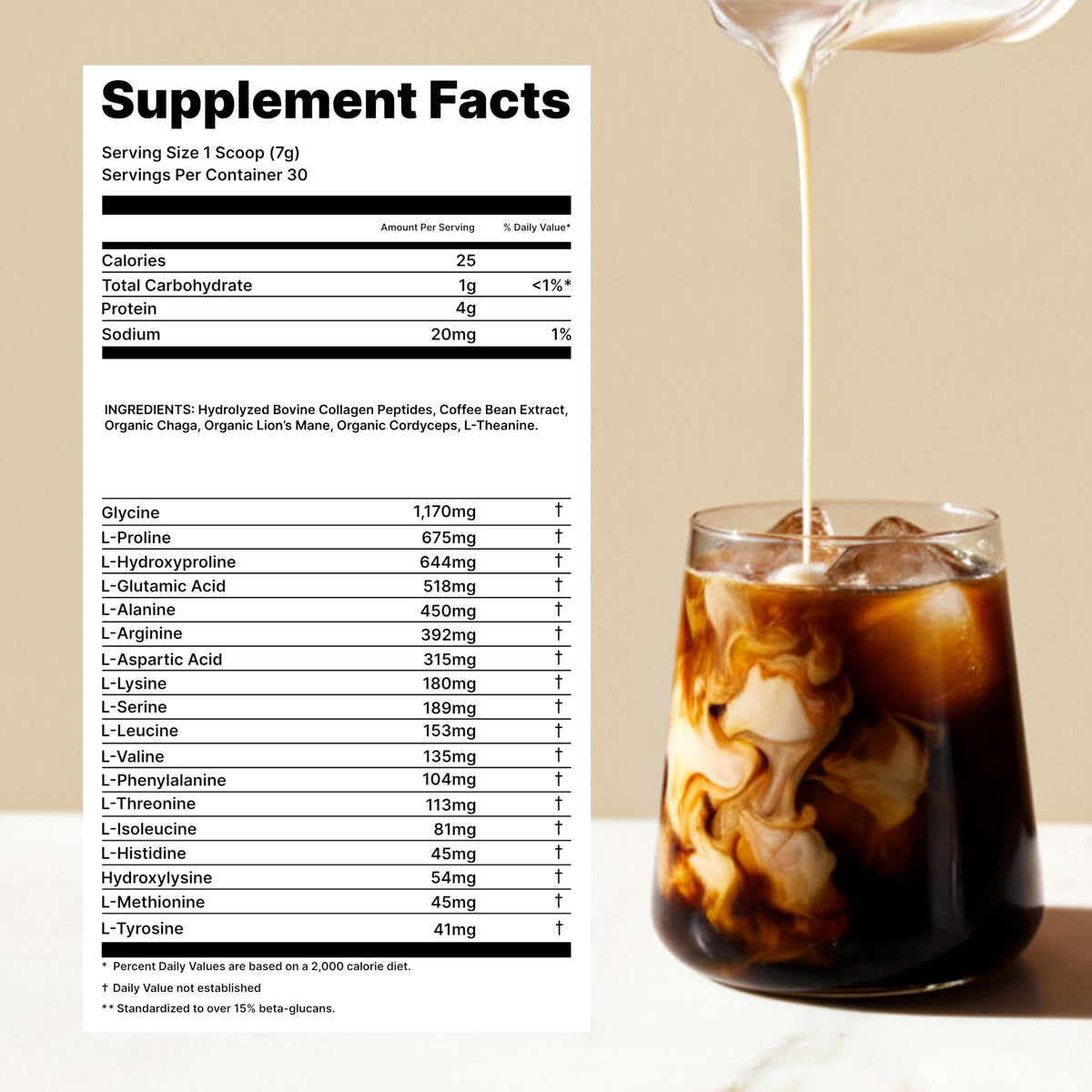 Journey Supplements Mushroom Coffee with Collagen – Classic Blend for Energy, Focus & Clarity (30 Servings)
