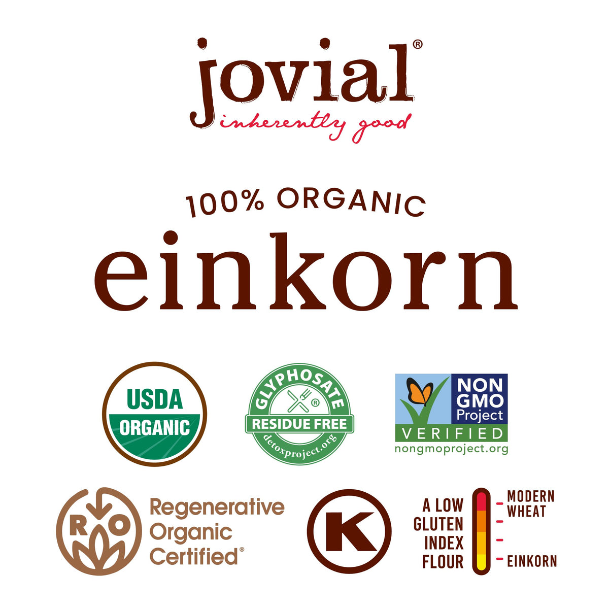 Jovial Einkorn 100% Organic Wheat Berries – 16 oz x 3 Pack, Non-GMO, Product of Italy