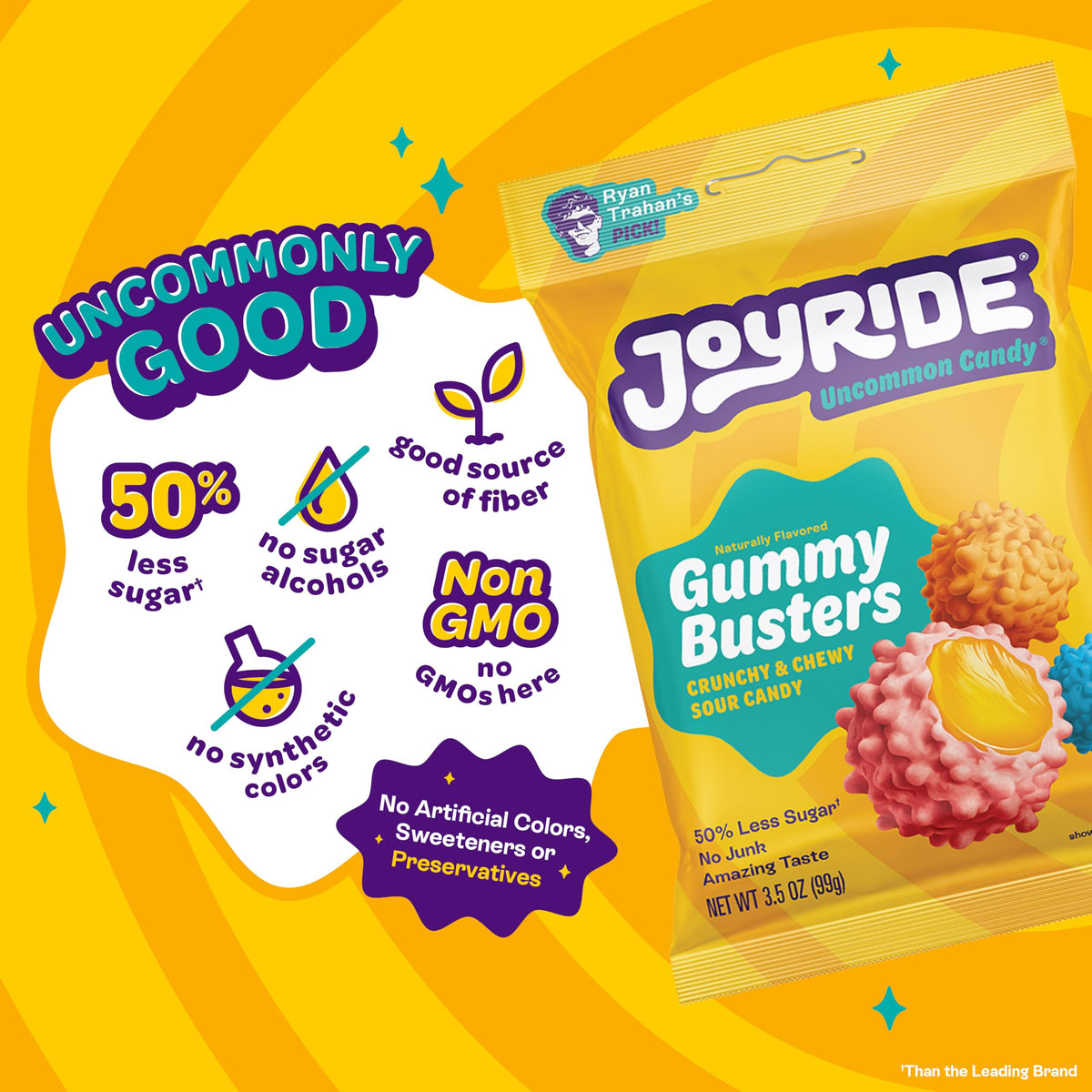JOYRIDE All Star Variety 6 Pack — Low Sugar, Dye-Free Gummy Candy