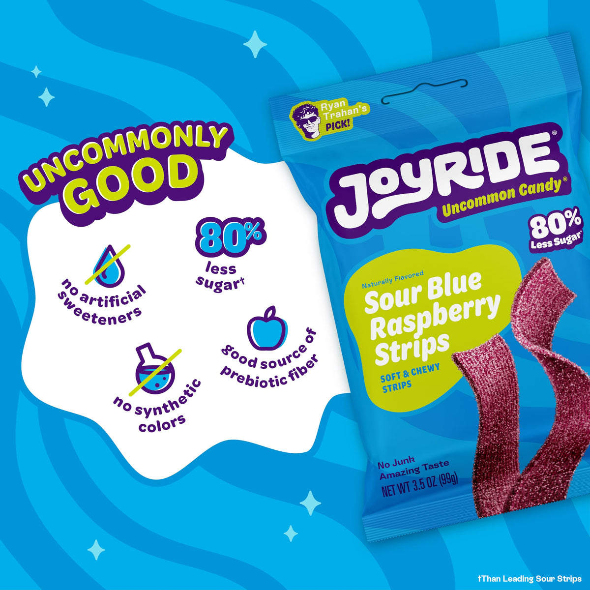 JOYRIDE Fan Favorite Variety 6 Pack – Low Calorie, Dye-Free Sour Candies