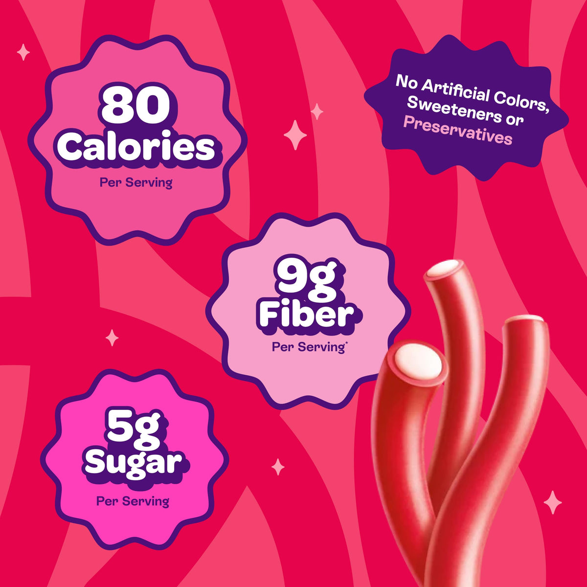 JOYRIDE Cherry Berry Ropes Bundle – 7-Item Low Calorie Snack Pack with Cherry Flavor