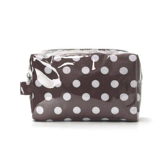 JQWYGB Small Polka Dots Cosmetic Bags Women’s PVC Makeup Purse Waterproof Toiletry Bag Multi-Use Cosmetic Pouch Travel Work