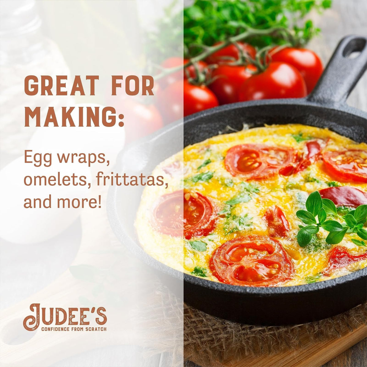 Judee's Gluten Free Scrambled Egg Mix – Quick Prep, Camping & Baking, 3 lb
