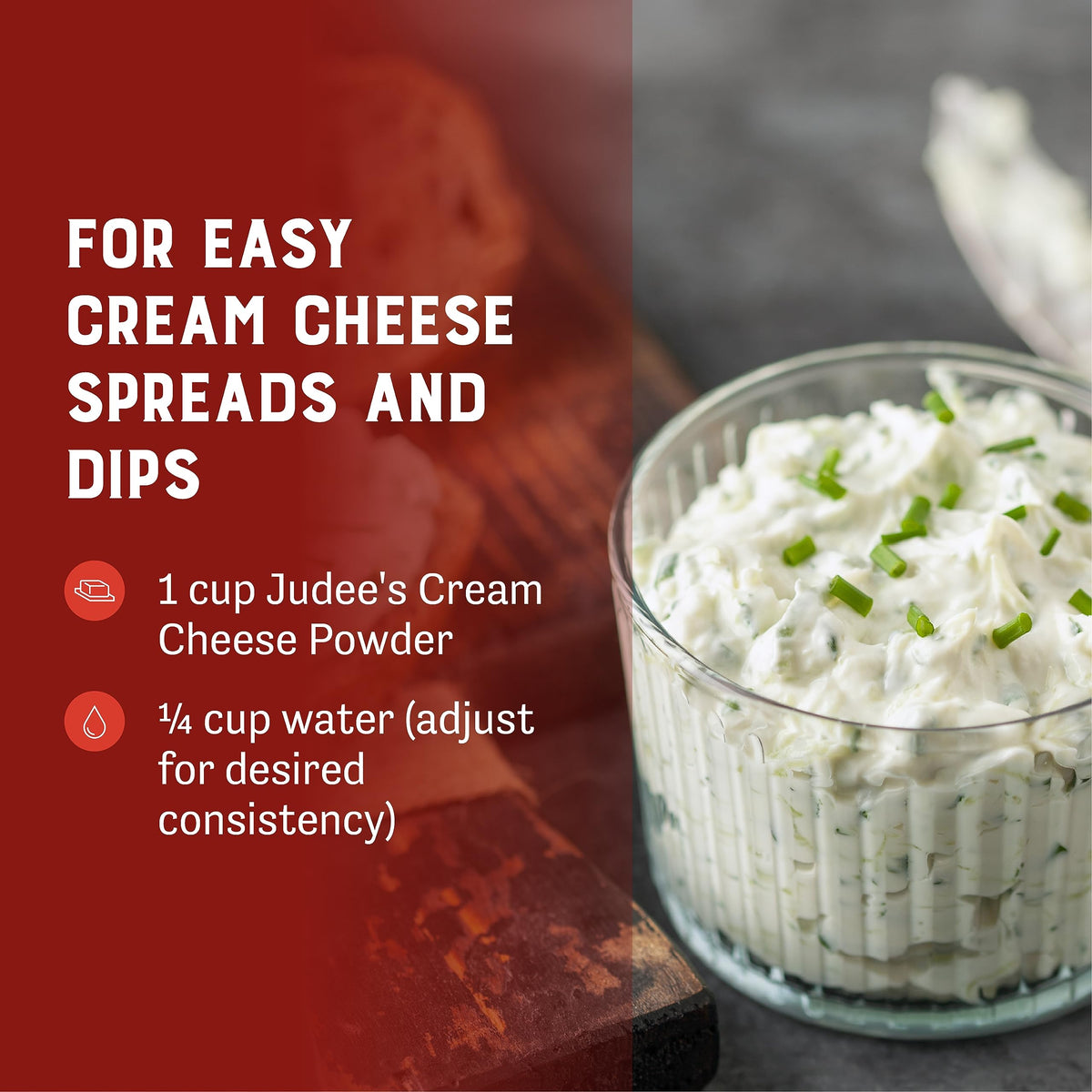 Judee's Powdered Cream Cheese - 1.5 lb (24 oz) - Gluten Free & Keto-Friendly | Dips, Spreads & Baking