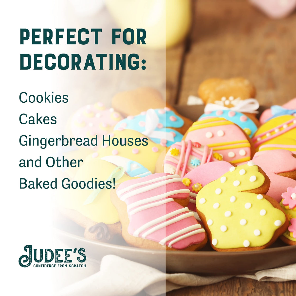 Judee's Gluten Free Royal Icing Mix - Easy Prep for Sugar Cookies (2.5 lb)