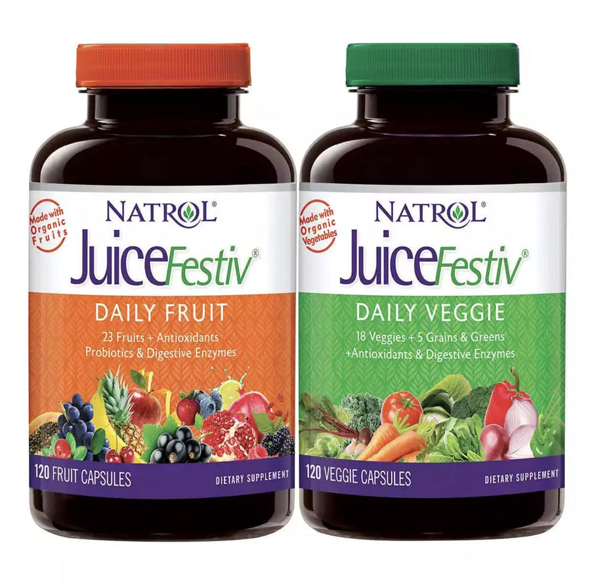 JuiceFestivp Juice Festiv - 120+120 Case Pack of 2 | Medication Aids