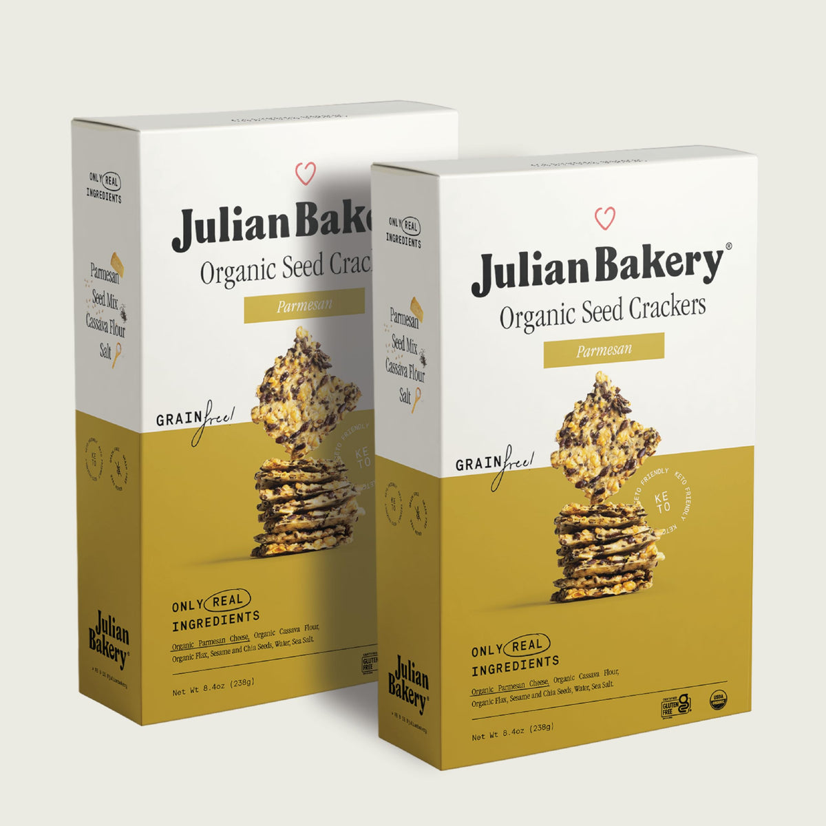 Julian Bakery Organic Primal Thin Crackers – Parmesan, Gluten-Free, Low Carb