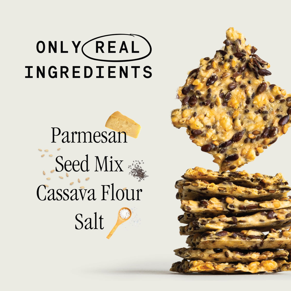 Julian Bakery Organic Primal Thin Crackers – Parmesan, Gluten-Free, Low Carb