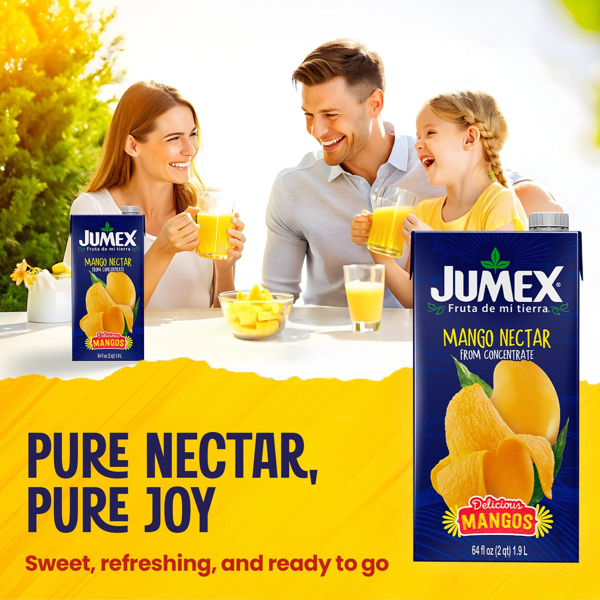 Jumex Mango Nectar – Mango Juice Nectar with Fresh Fruit Puree (64oz, 8 Pack Carton)