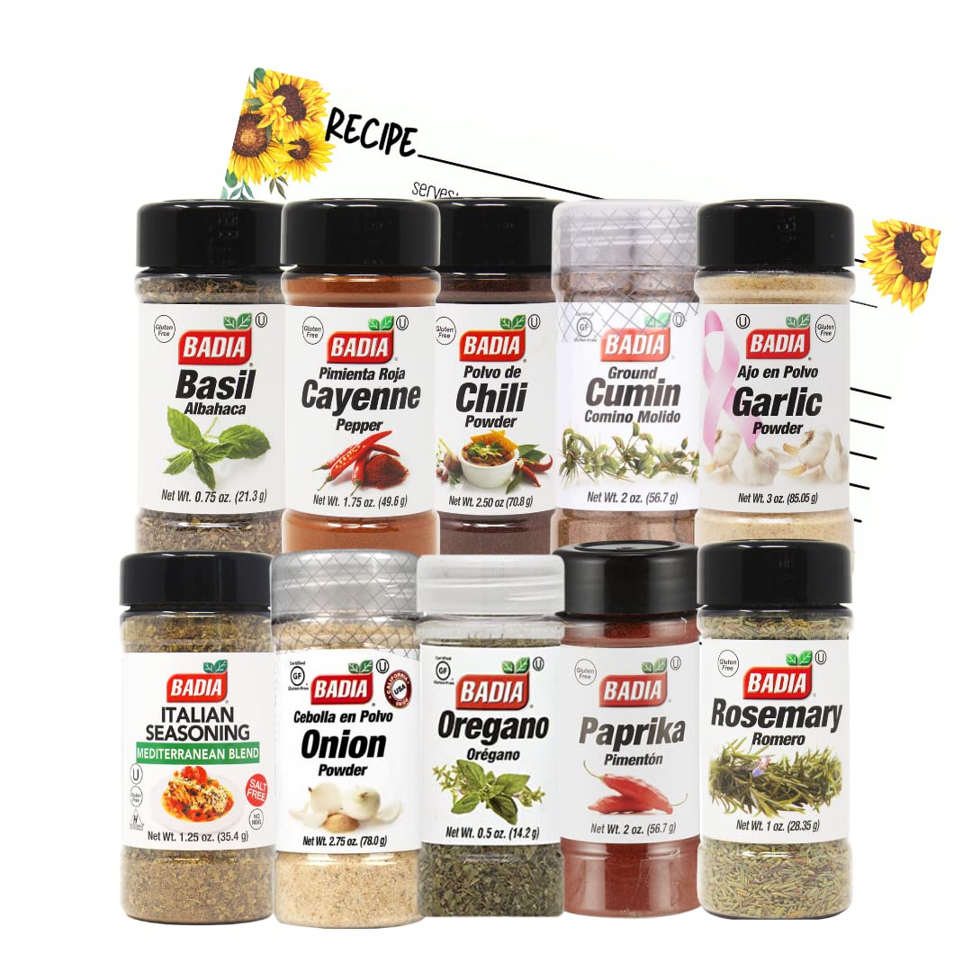 June Street Market New Kitchen Starter 10-Piece Gift Set – Basil, Cayenne & More