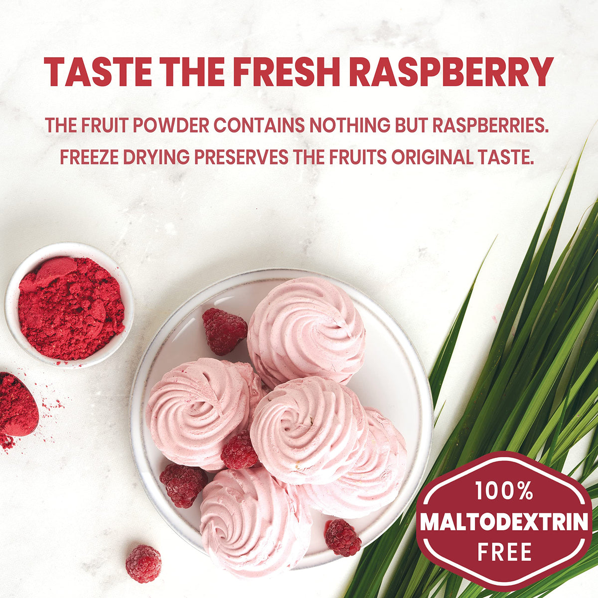 Jungle Powders Freeze Dried Raspberry Powder 7 oz – Unsweetened Red Berry Powder for Baking