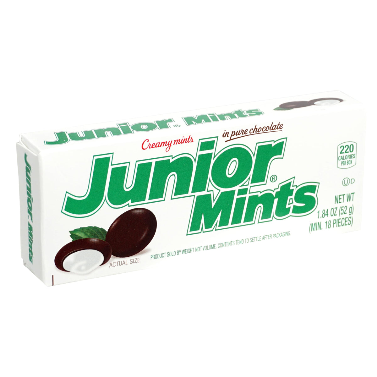 Junior Mints, 1.84-Ounce Boxes (Pack of 24) | Mint Chocolate Candy