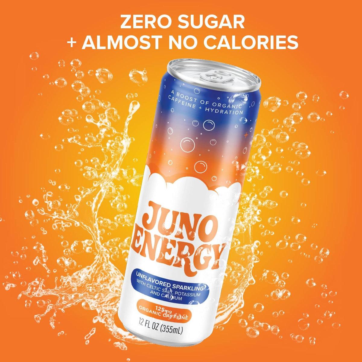 JUNO ENERGY Variety Pack – Sugar-Free Electrolyte Drink with 125mg Organic Caffeine, Lime & Cherry, Stevia Sweetener, 12 Pack | Vegan, Gluten-Free
