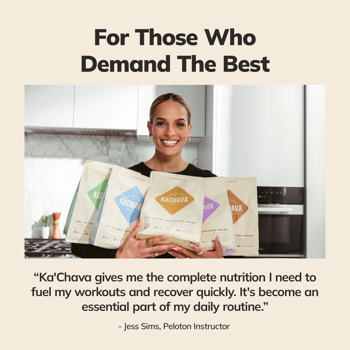Ka’Chava Chocolate Whole Body Meal Shake – Vegan Protein Powder + 85+ Superfoods – 5 Sachets Travel Pack