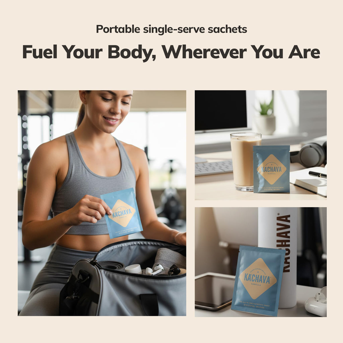 Ka’Chava Vanilla Whole Body Meal Shake | 85+ Superfoods, Probiotics & Digestive Enzymes | 5 Sachets Travel Pack