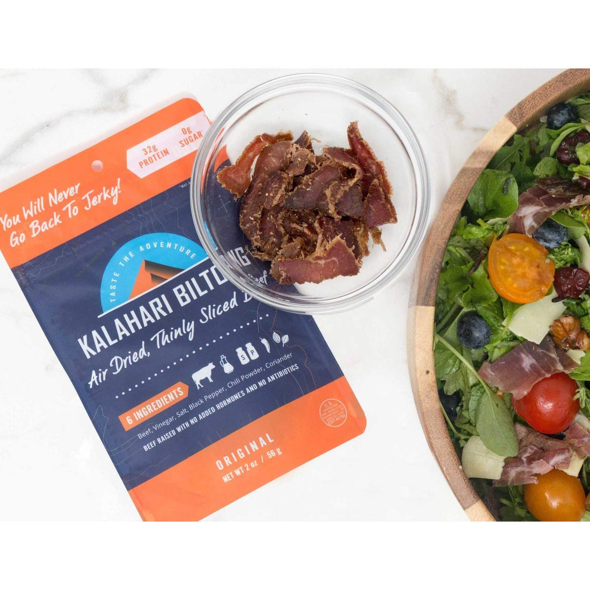 Kalahari Biltong Variety Pack — Sugar Free, Gluten Free, Keto and Paleo High Protein Snack
