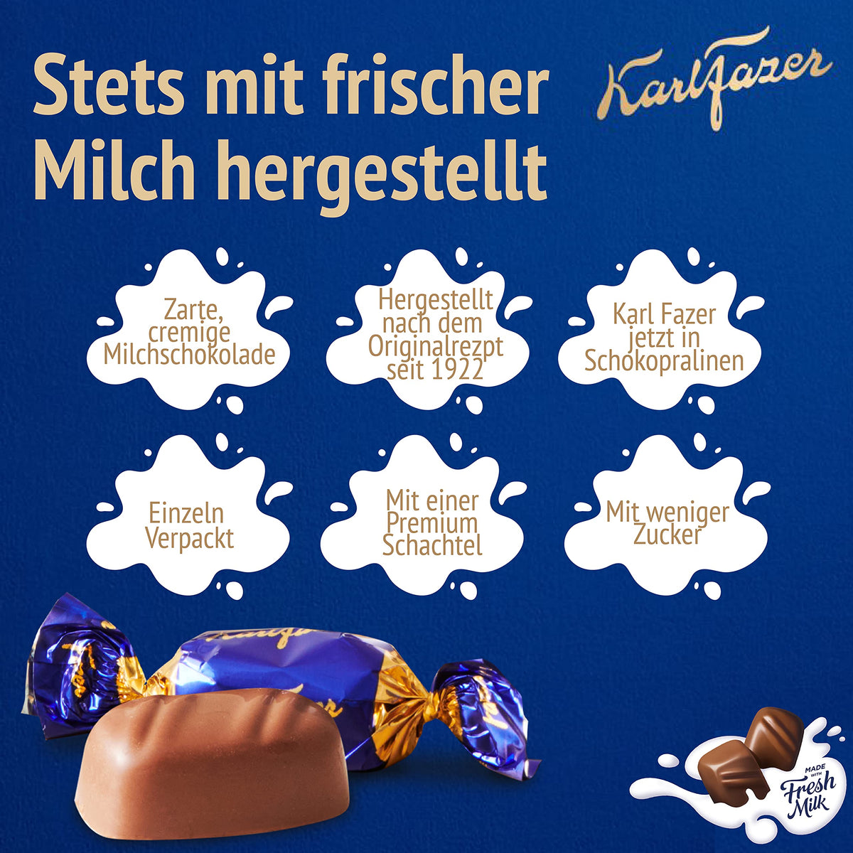 Karl Fazer Milk Chocolate Box 270g (9.52 oz) – Premium Finland Chocolates