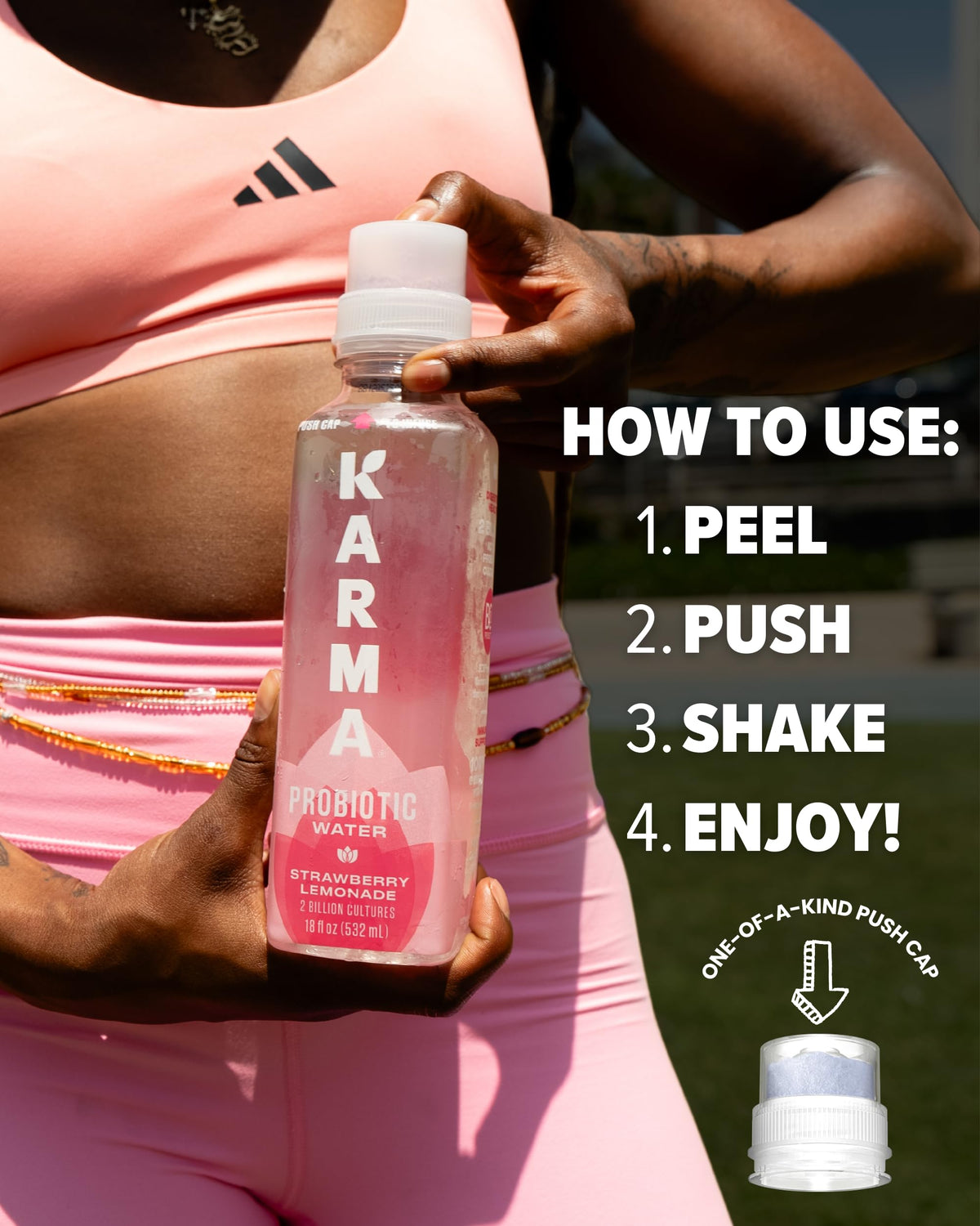 Karma Energy Drink – 12 Pack Raspberry Peach | Cognizin Nootropics & Immune Vitamins