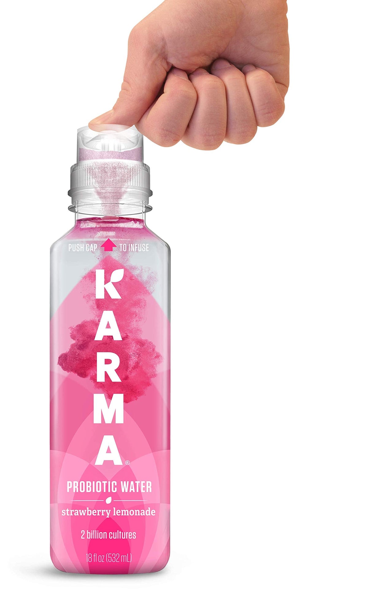 Karma Probiotic Water - 12 Pack Strawberry Lemonade for Immune & Gut Health