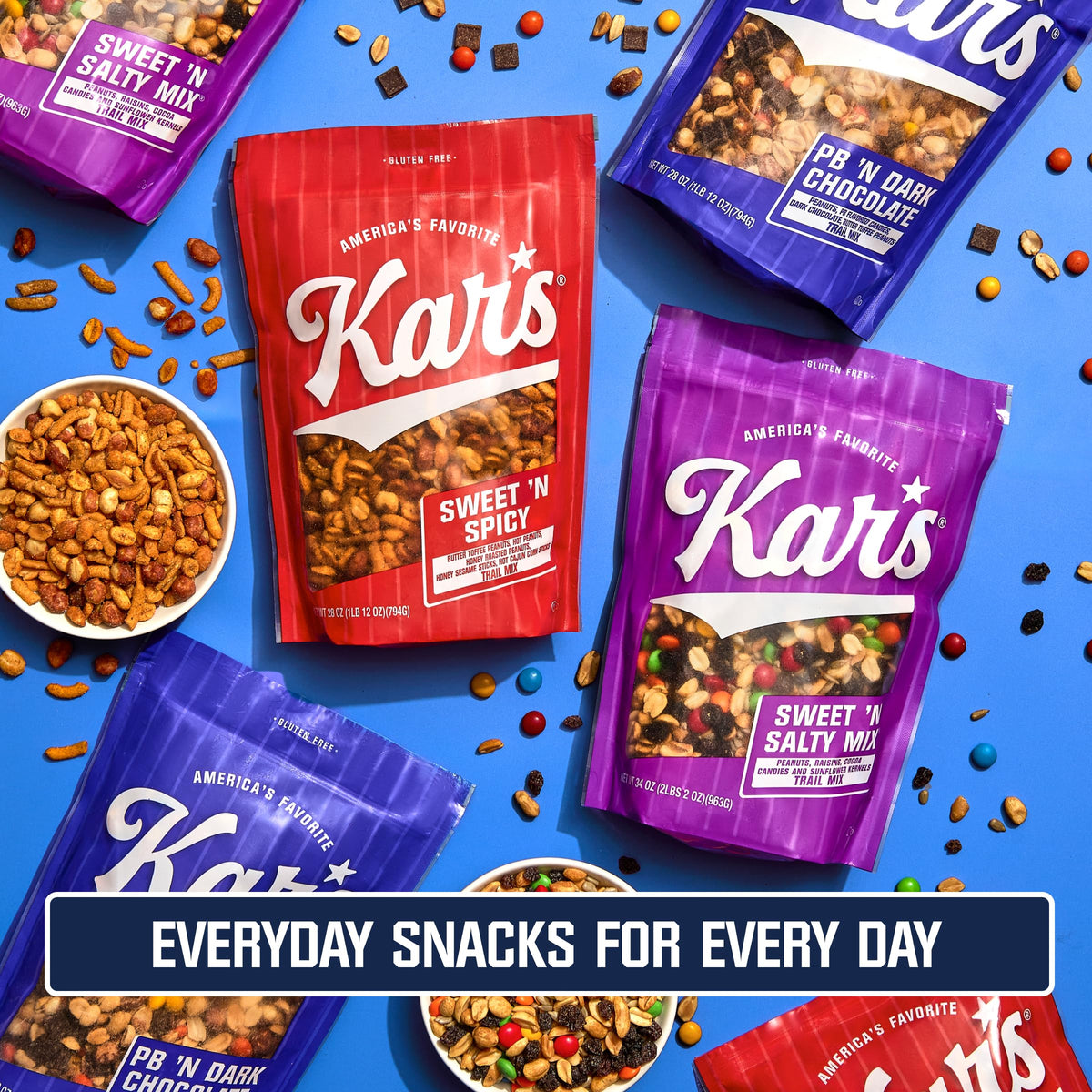 Kar's Nuts Peanut Butter 'N Dark Chocolate Trail Mix, 28 oz – Resealable Pouch (Pack of 1) | Gluten-Free & Kosher Certified