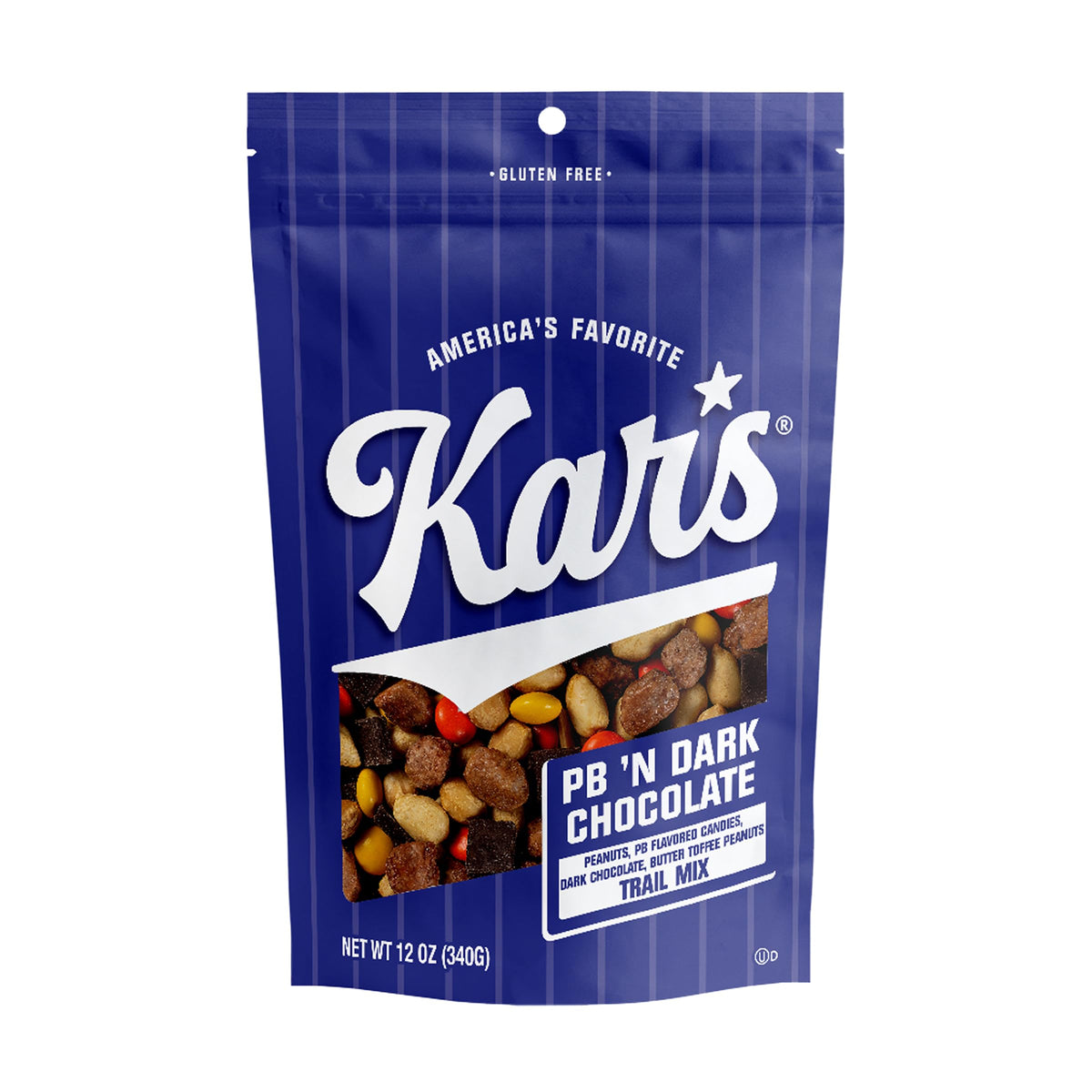 Kar's Nuts Peanut Butter 'N Dark Chocolate Trail Mix Snacks - 12 oz Resealable Pouch (6-Pack)