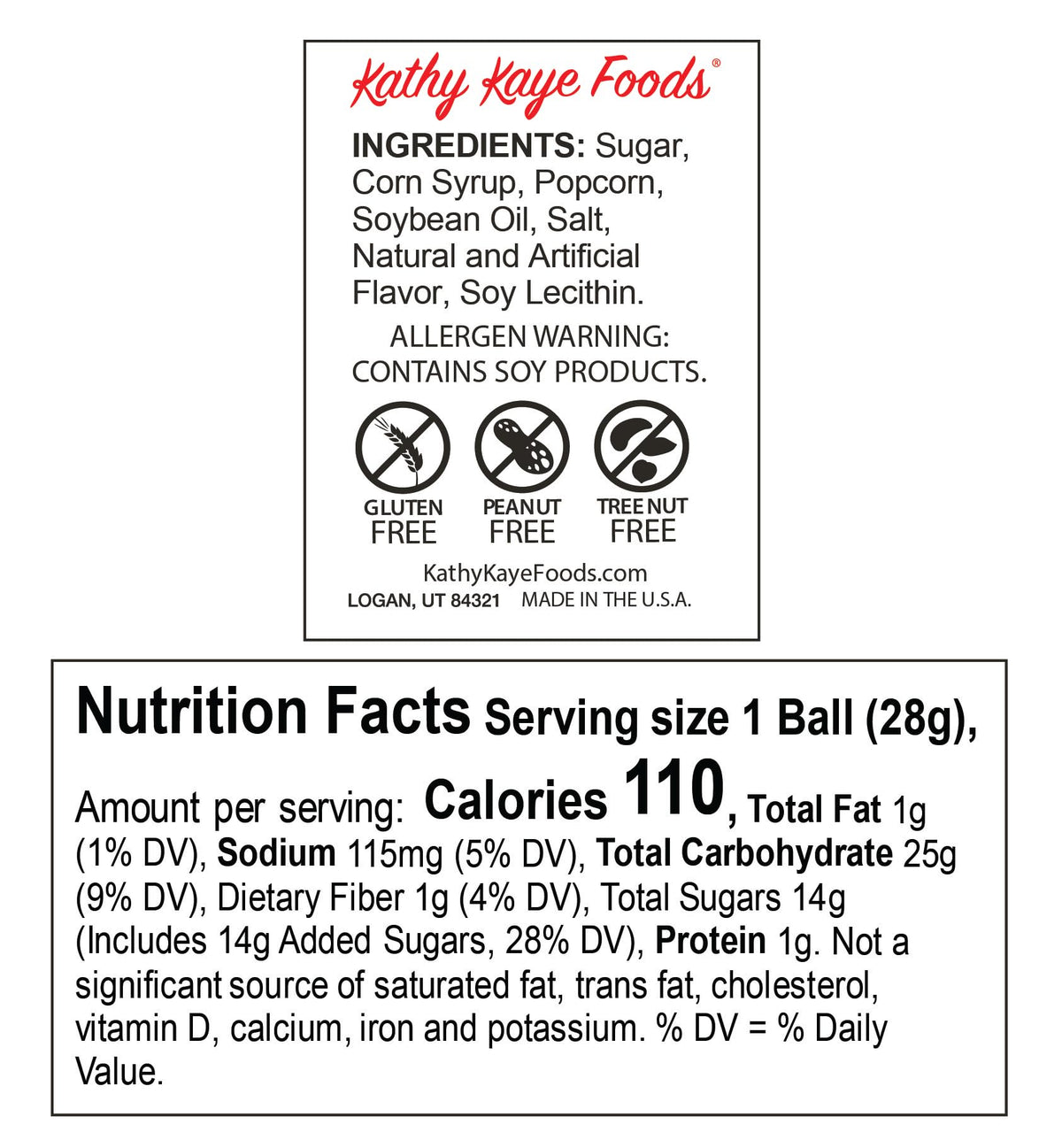 Kathy Kaye Baseball Sweet & Salty Popcorn Balls – 18 Count Box for Game Day & Parties