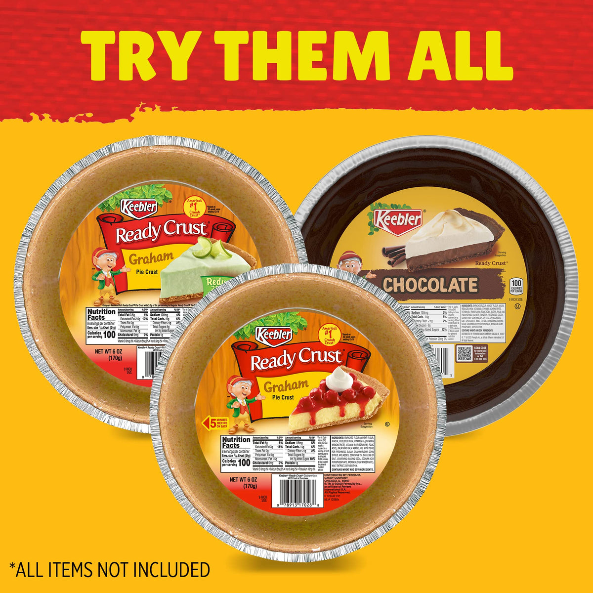 Keebler Ready Crust 9-Inch Graham Cracker Pie Crusts – 12 ct