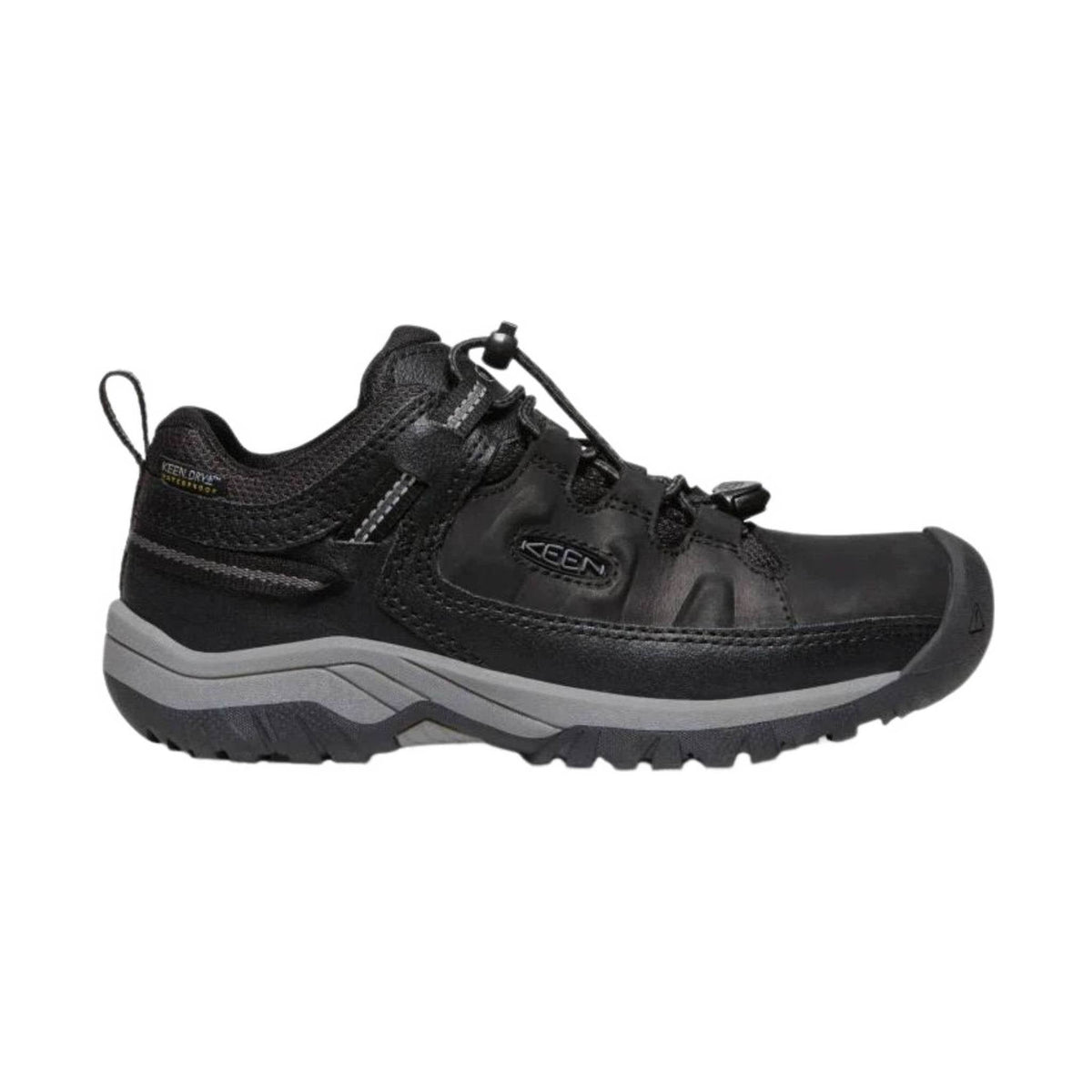KEEN Big Kids' Targhee Low - Black/Steel Grey