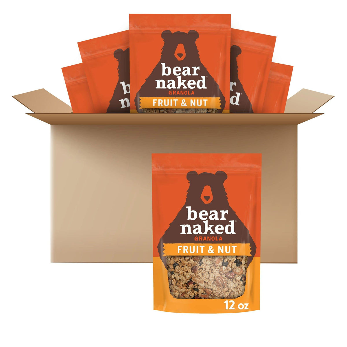 Bear Naked Fruit and Nut Medley Granola – Whole Grain, Non-GMO, 6-Pack | Kellogg's