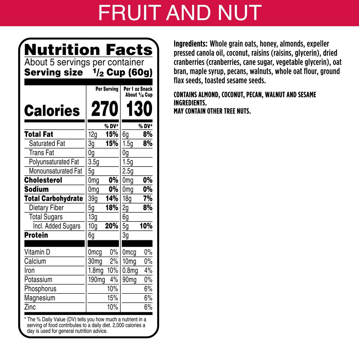 Bear Naked Fruit and Nut Medley Granola – Whole Grain, Non-GMO, 6-Pack | Kellogg's