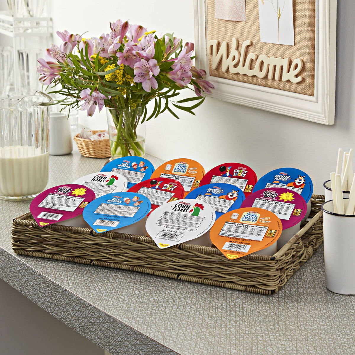 Kellogg's Breakfast Cereal Cups Variety Pack (96 Cups) – Quick, On-the-Go Family Breakfast