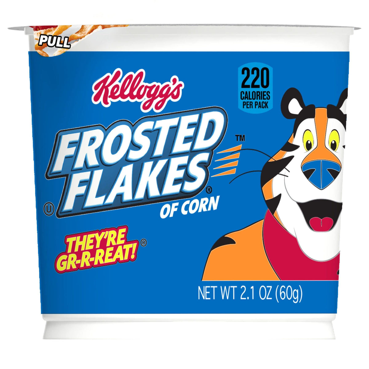 Kellogg's Frosted Flakes Breakfast Cereal Cups – 12 Cups, 8 Vitamins & Minerals