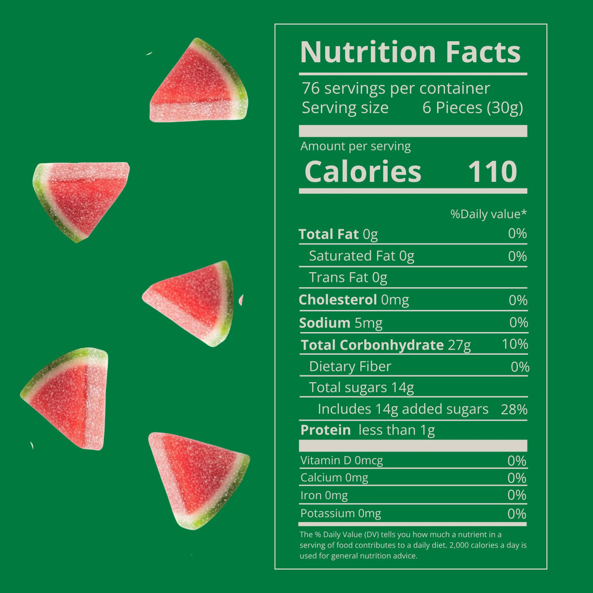Kervan Candy Watermelon Slices – Soft, Fruity Gummies, 5 lb Party Bag