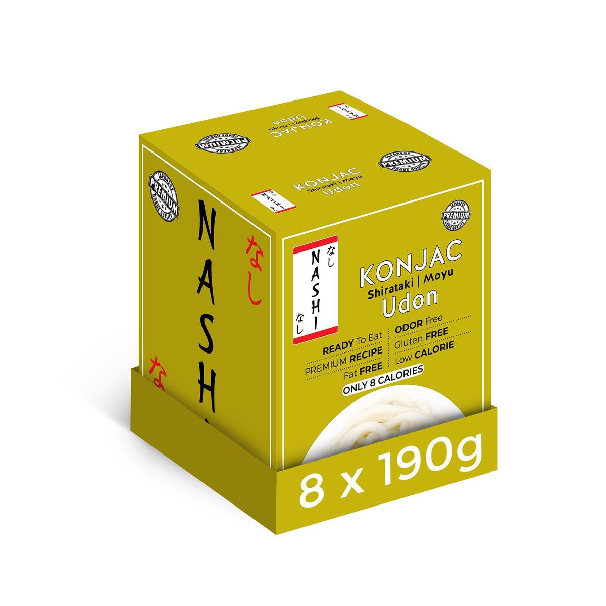 KETO SKINNY Nashi Shirataki Udon Noodles (8x190g) – Keto, Low-Cal, Zero-Carb