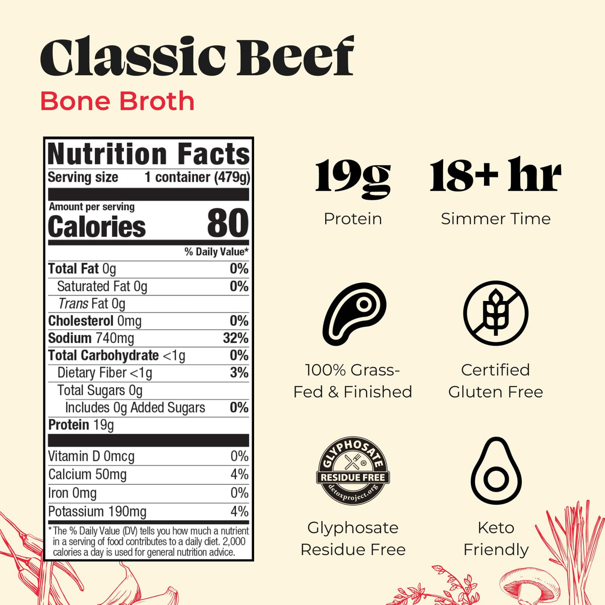 Kettle & Fire Beef & Chicken Bone Broth — 4-Pack | Keto, Paleo, Whole30 Approved