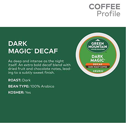 Green Mountain Dark Magic DECAF Extra Bold Keurig K-Cups – 96 Count (4-Pack)