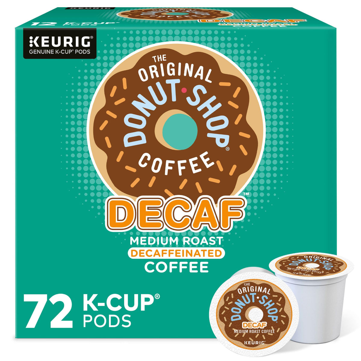 The Original Donut Shop Decaf Keurig K-Cup Pods – Medium Roast, 72 ct