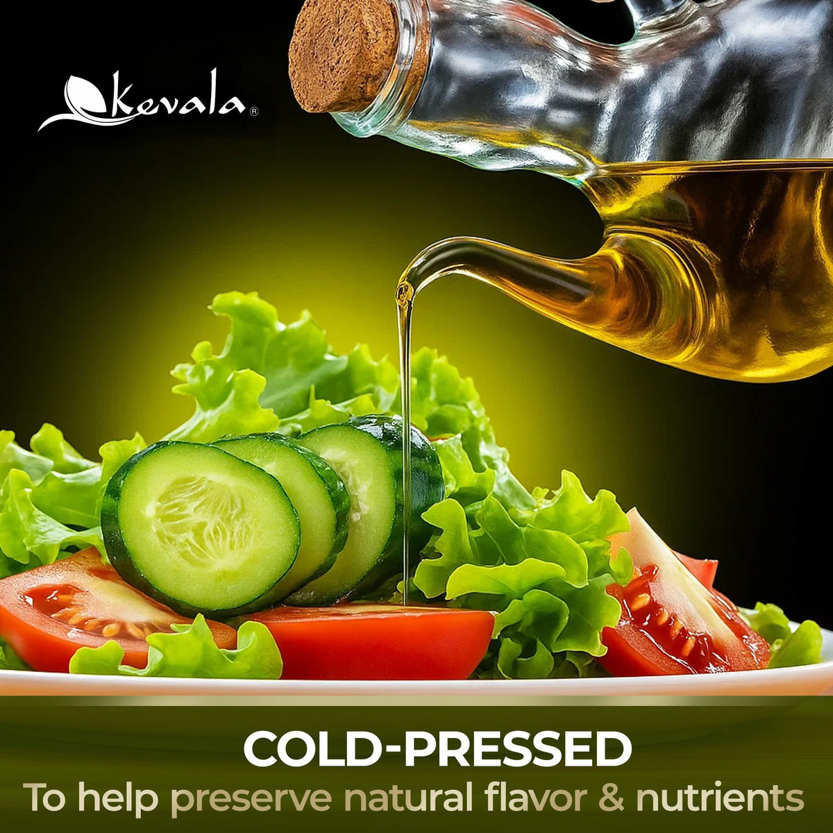 Kevala Extra Virgin Organic Olive Oil – Gluten-Free, Cholesterol-Free, 128 oz
