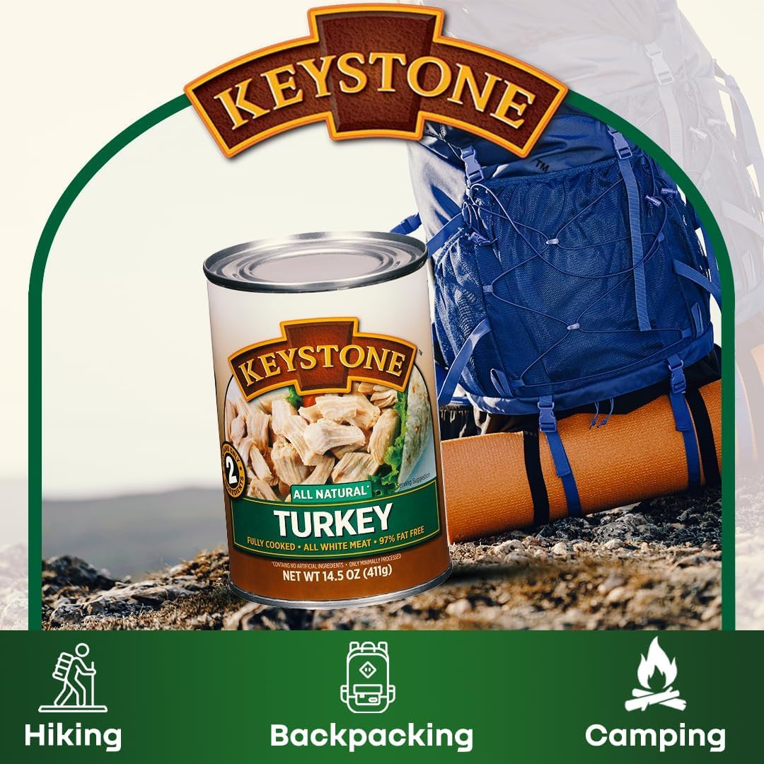 Keystone Meats 24 Cans Variety Pack – All Natural Fully Cooked Canned Meat, 5-Year Shelf Life