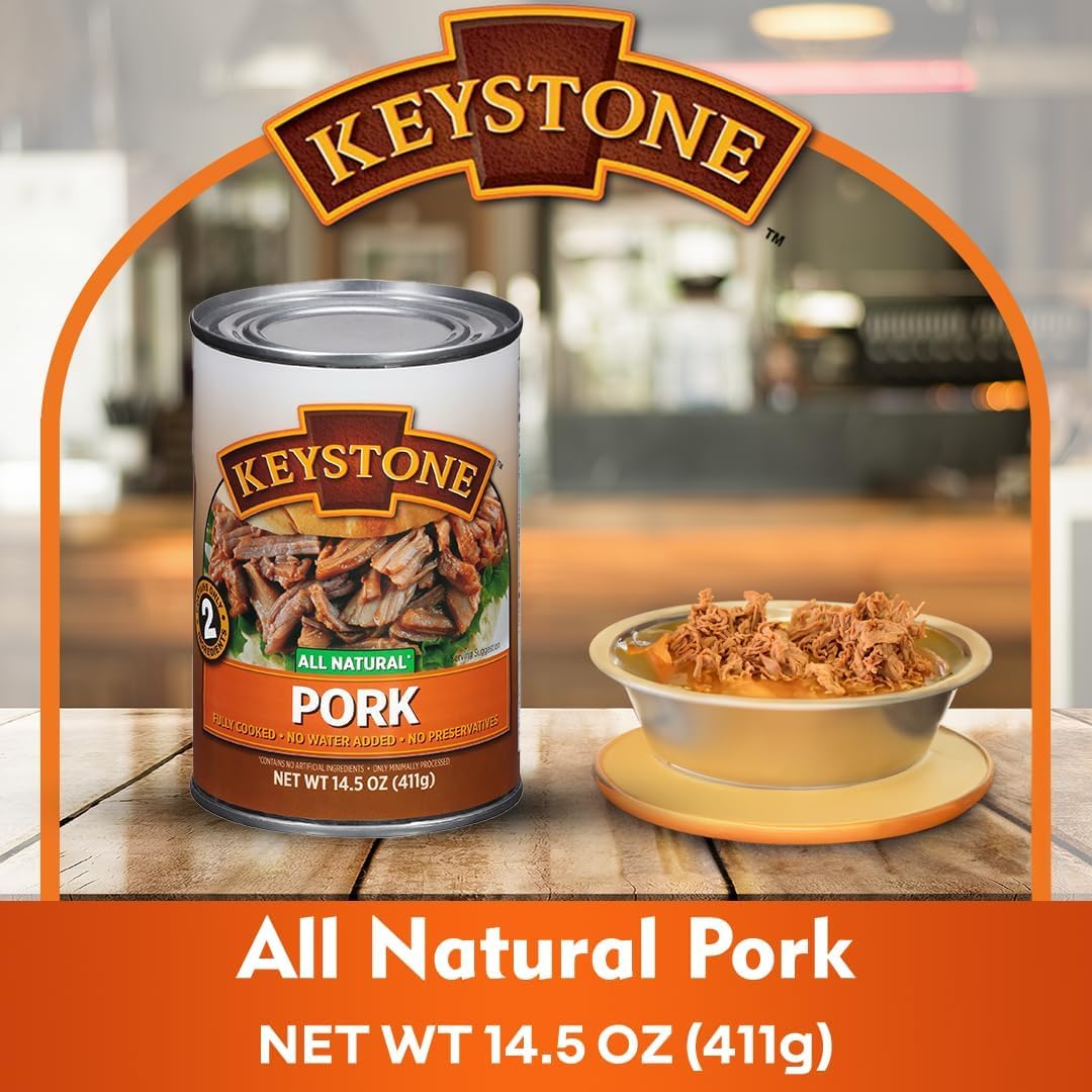 Keystone Meats 24 Cans Variety Pack – All Natural Fully Cooked Canned Meat, 5-Year Shelf Life
