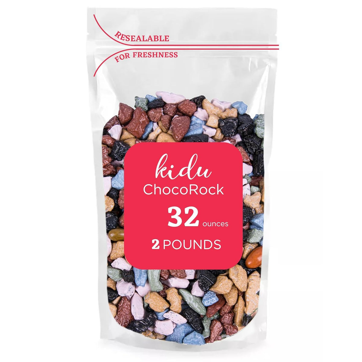 KIDU Chocolate Rocks Candy – Edible Rock Chunks for Cake Decorating, 2 lb Resealable Bag