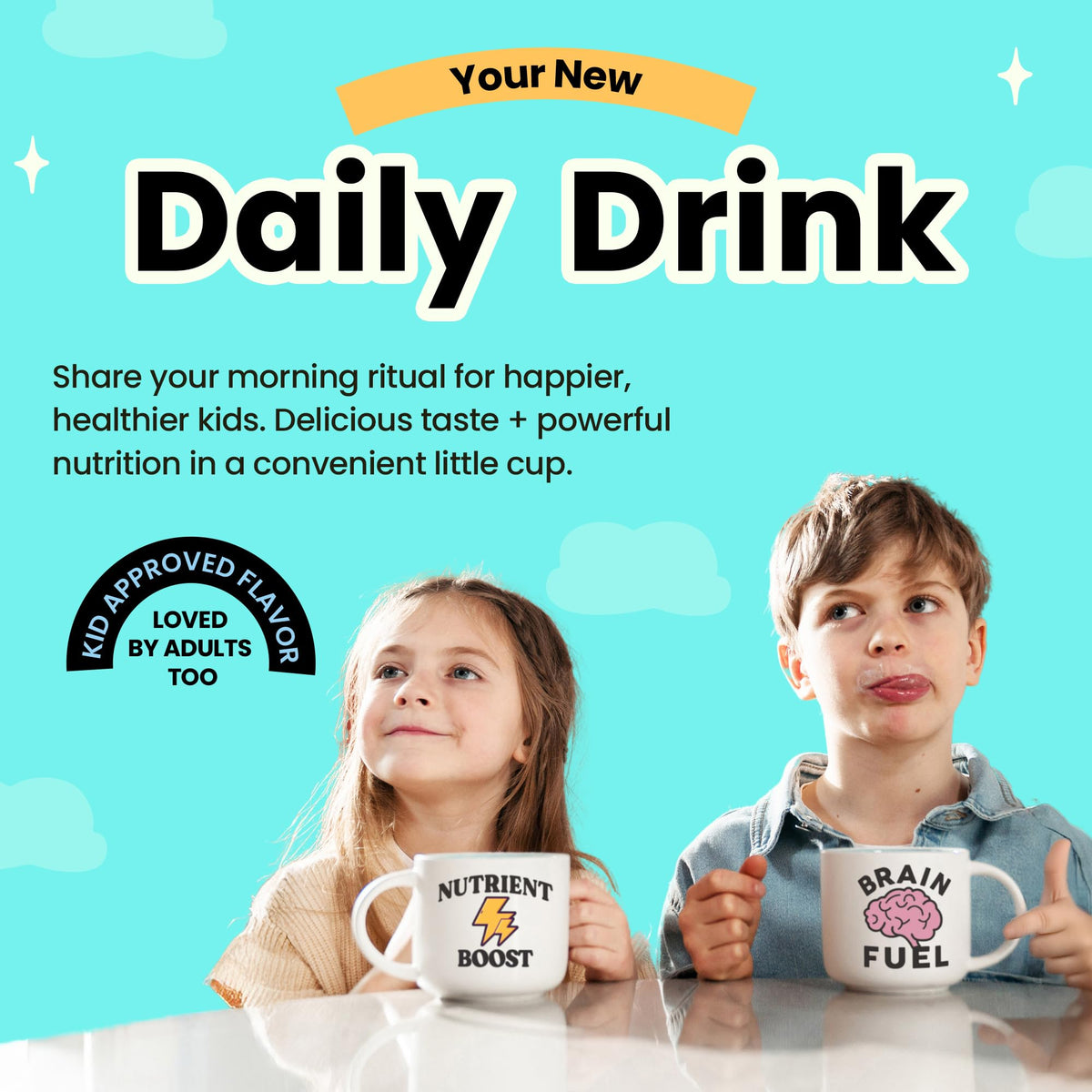 Kiid Coffee – 99.9% Caffeine-Free Organic Kids' Coffee with 12 Vitamins | 30 Servings