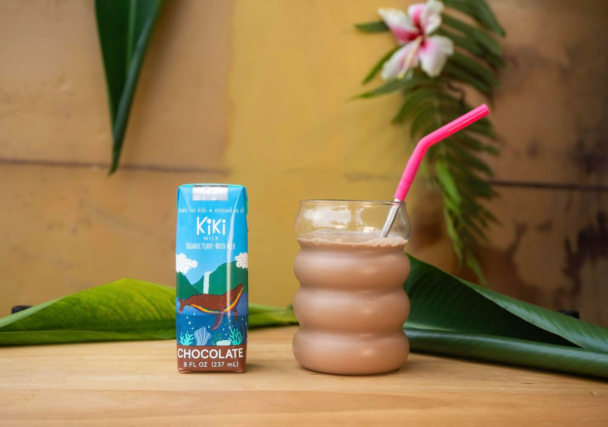 Chocolate Kiki Milk – Organic Plant-Based Milk (8 oz x 12) | Gluten-Free, Glyphosate-Free, GMO-Free