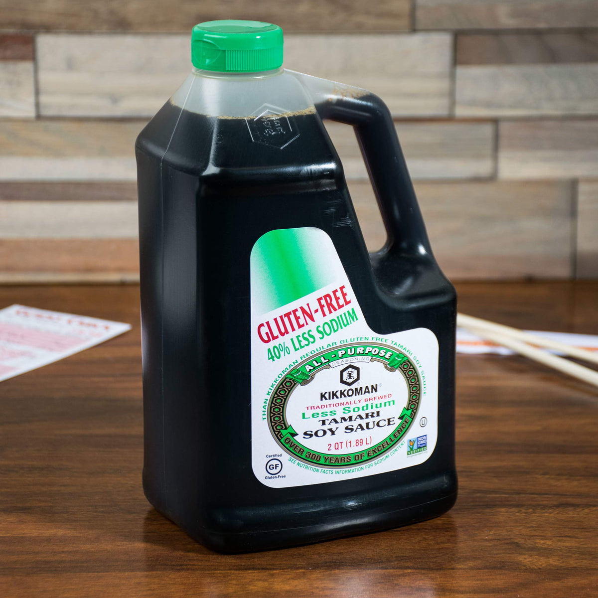 Kikkoman Less Sodium Gluten-Free Tamari Soy Sauce – 0.5 Gallon Container
