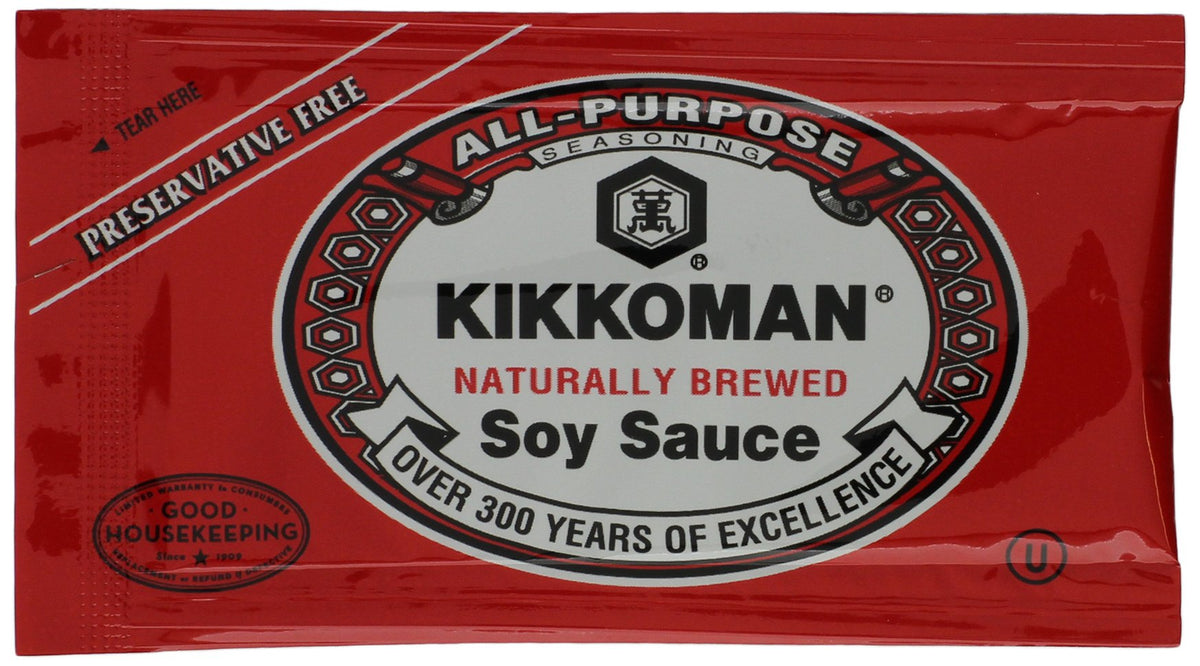 Kikkoman Soy Sauce Packets – 200-Count, Naturally Brewed All-Purpose Seasoning