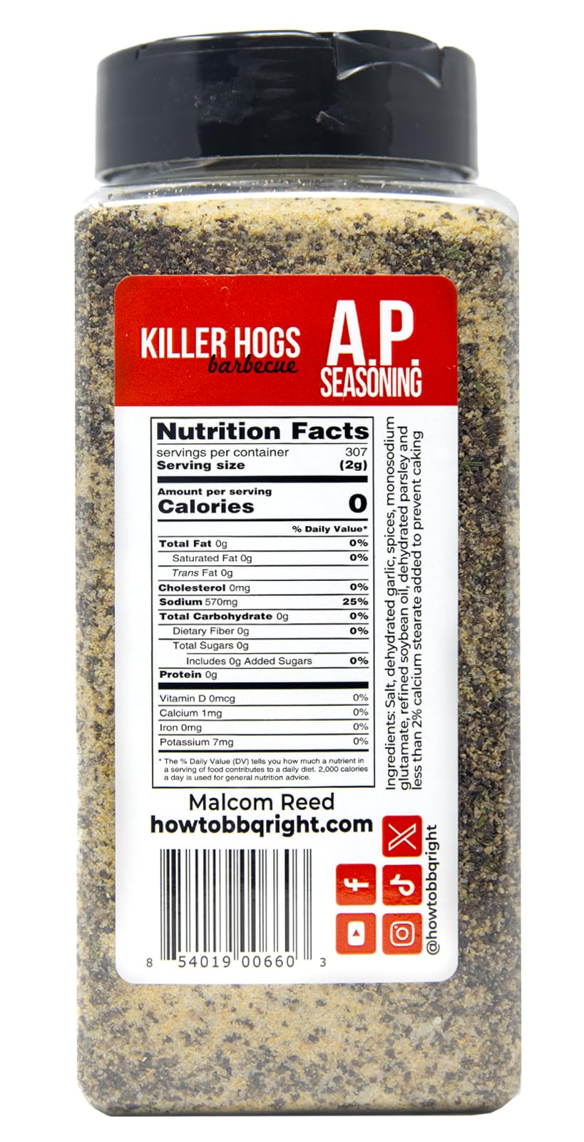 Killer Hogs AP Seasoning – Championship BBQ All Purpose Dry Rub for Beef, Steak, Pork, Chicken | 21.7 oz Shaker