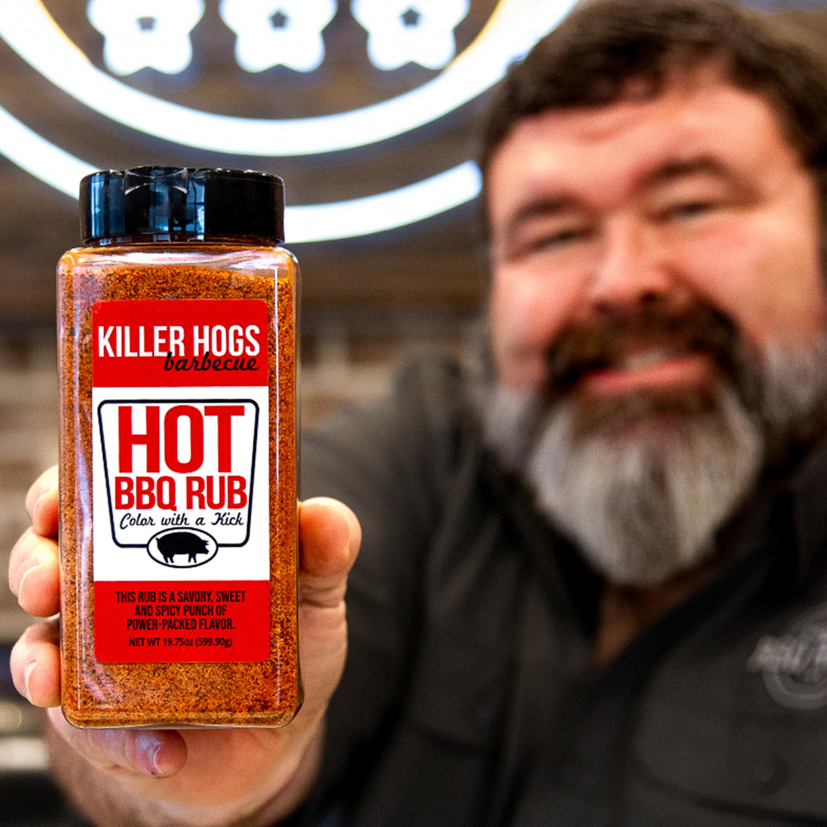 Killer Hogs HOT BBQ Rub | Championship Grill Seasoning for Beef, Chicken, Pork, Burgers | 19.8 oz