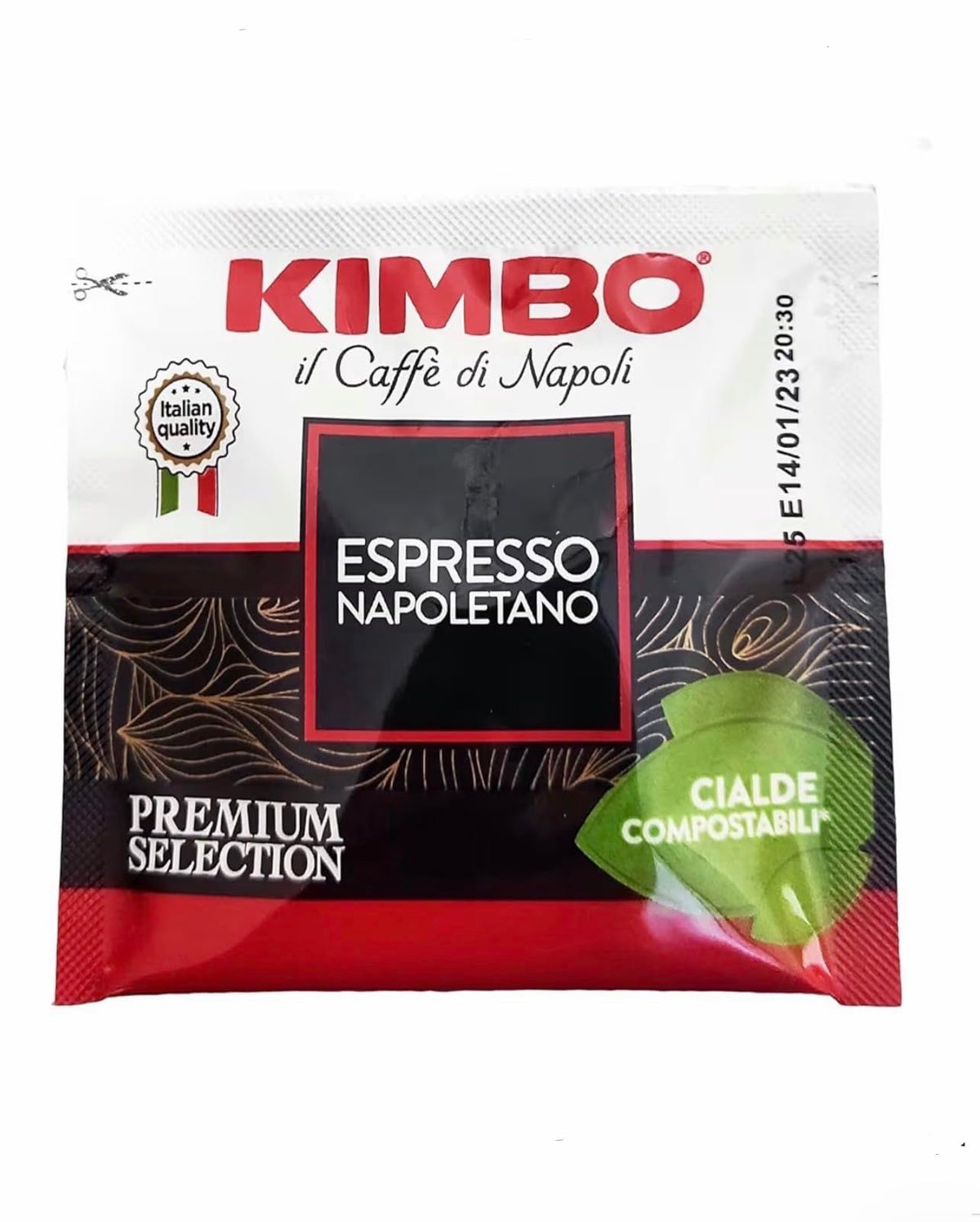 Kimbo Napoli Espresso ESE Pods – Compostable Medium Roast with Almond & Cocoa (100 Count, 10/13 Intensity)